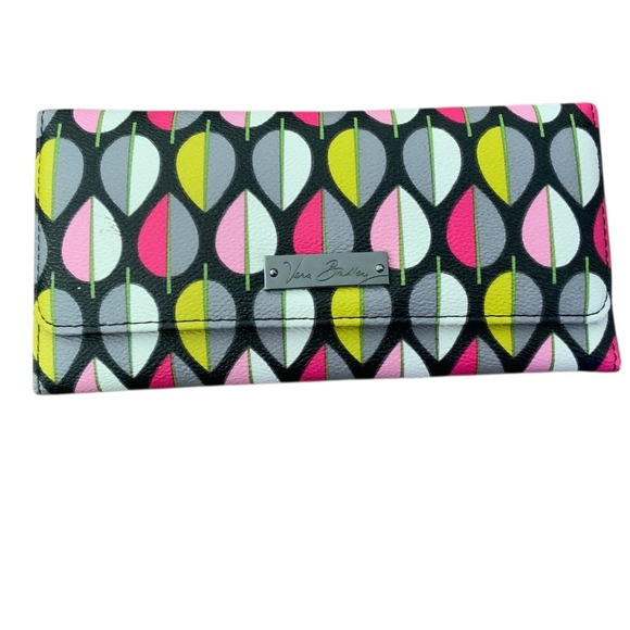 Retired Vera Bradley Moon Drops Trifold Wallet - Picture 1 of 6